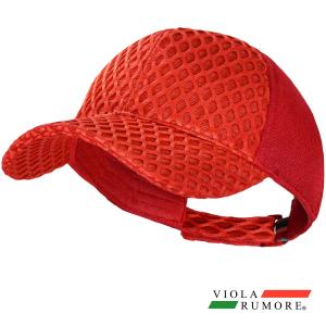 VIOLA rumore ヴィオラルモーレ ビオラ メッシュキャップ ダイヤ柄 メンズ サイズ調整可能 帽子(レッド赤) 81352｜mroutlet