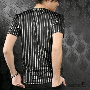 BlackVaria Tシャツ Vネック スト...の詳細画像3