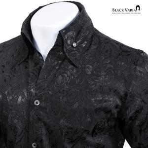 BlackVaria サテンシャツ ドレスシャ...の詳細画像4