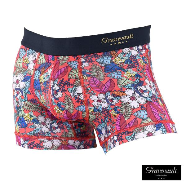 Gravevault ボクサーパンツ ショート ワイルドフラワー 花柄 パンツ 日本製 アンダーウェ...