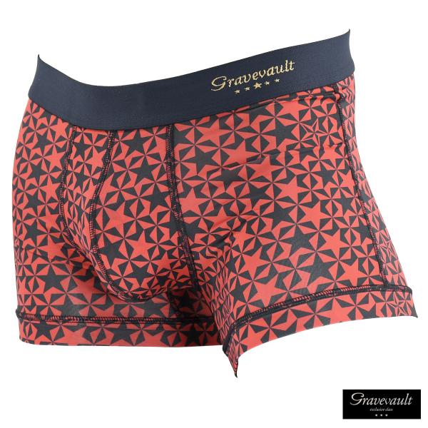 Gravevault ボクサーパンツ ショート 星 スター 下着 日本製 アンダーウェア メンズ(ブ...