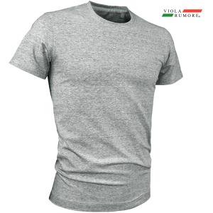 VIOLA rumore ヴィオラルモーレ ビオラ 無地Tシャツ クルーネック 細身 半袖Tシャツ mens メンズ(グレー灰) 11373｜mroutlet