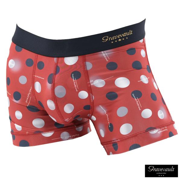 Gravevault ボクサーパンツ ショート ドット柄 シャボン玉 パンツ 日本製 アンダーウェア...