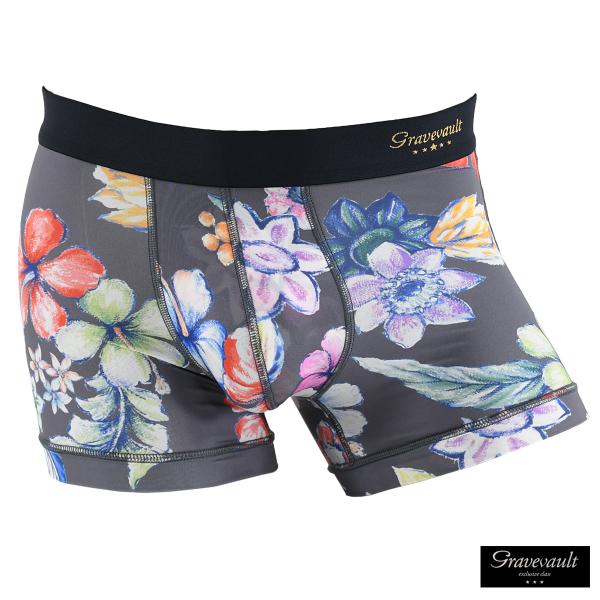 Gravevault ボクサーパンツ ショート アロハ柄 パンツ 日本製 アンダーウェア 下着 me...