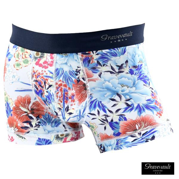 Gravevault ボクサーパンツ ショート 千總 花柄 パンツ 日本製 アンダーウェア 下着 メ...