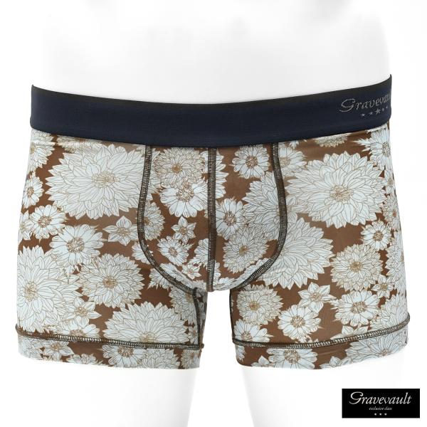 Gravevault ボクサーパンツ ショート 花柄 パンツ 日本製 アンダーウェア 下着 メンズ(...