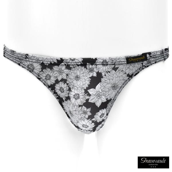 Gravevault フルバック ビキニ ブリーフ 花柄 パンツ 日本製 アンダーウェア 下着 メン...