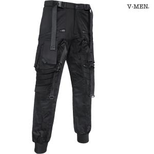 BLACK VARIA（ブラックバリア） カーゴパンツ ストレッチ ファスナー