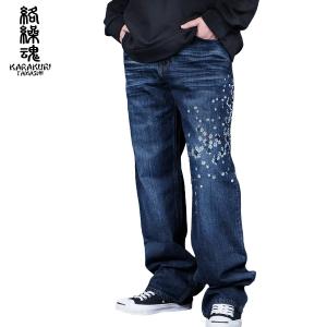 絡繰魂×北斗の拳 コラボ ジーンズ 292215 総刺繍 