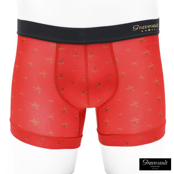 Gravevault ボクサーパンツ ショート 星 スター パンツ 日本製 アンダーウェア 下着 メ...