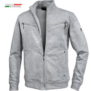 VIOLA rumore ヴィオラルモーレ ビオラ ジャケット ジップアップ フリース 起毛 飾りzip ブルゾン mens メンズ(グレー灰) 62120