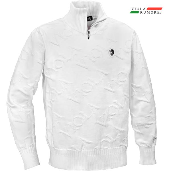 VIOLA rumore ヴィオラルモーレ ビオラ ニット ロゴ柄 ジャガード セーター ハイネック...
