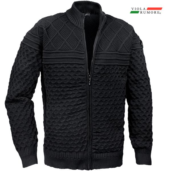 VIOLA rumore ヴィオラルモーレ ビオラ ニット フルジップアップ ケーブル編み ライトア...