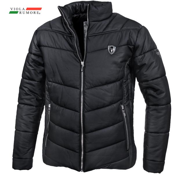 VIOLA rumore ヴィオラルモーレ ビオラ 中綿ジャケット 合成皮革 刺繍 アウター メンズ...