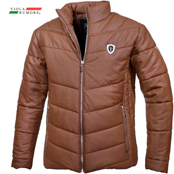 VIOLA rumore ヴィオラルモーレ ビオラ 中綿ジャケット 合成皮革 刺繍 アウター メンズ...