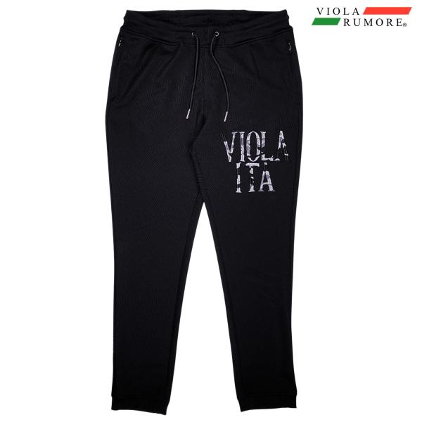 VIOLA rumore ヴィオラルモーレ ビオラ ジョガーパンツ ふくれジャガード 迷彩柄ロゴ刺繍...
