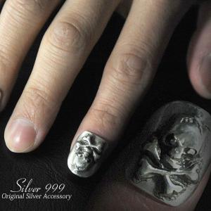 ネイルチップ シルバーアクセサリー 999 Silver ロック系パンク系ホスト系 メンズ スカル ストーン 0004 Y00 0403 Black Varia 通販 Yahoo ショッピング