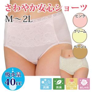 女性用 尿漏れパンツ 失禁パンツ 尿もれショーツ  1000円ポッキリ 大きいサイズ 40cc おしゃれ クリックポスト対応可 さわやか安心ショーツ (1枚) M〜2L