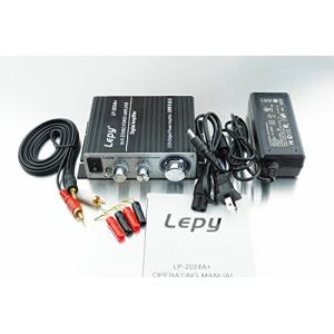 Lepy 新モデル LP-2024A+ (ブラック)デジタルアンプ（本体+RCAオーディオコード+ACアダプタ 12V5A +バナナプラグ） LP-2