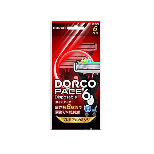 DORCO ドルコ PACE6 男性用使い捨てカミソリ6枚刃 3本入