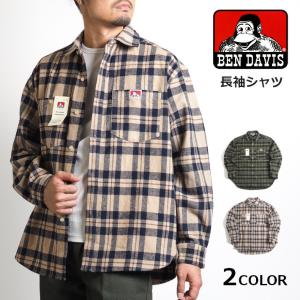 セール BEN DAVIS ベンデイビス チェックシャツ フランネル 長袖 ビッグシルエット (G-1780020) メンズファッション ブランド