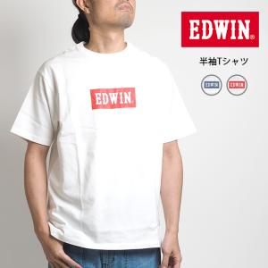 EDWIN エドウィン Tシャツ 半袖 ボックスロゴプリント (ET6096) メンズファッション ブランド