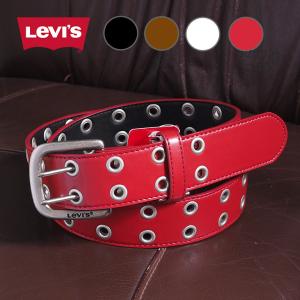 LEVIS Levi's リーバイス レザーベルト 合成皮革 ダブルピン リング (18516911) メンズファッション ブランド