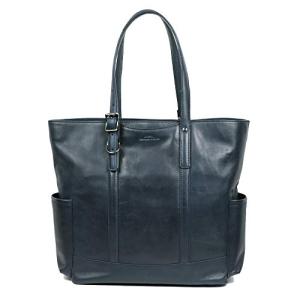 JOYA 本革トートバッグ 横型 NAVY J4705