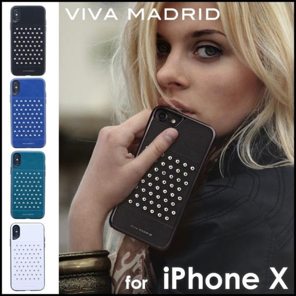 iPhone XS iPhone X ケース VIVA MADRID  スタッズ付きシェル型ケース ...