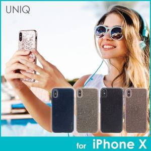 iPhone XS/X ケース Uniq グリッターハイブリットシェルケース ハイブリッドケース Topaz アイフォンxs アイフォンx プレゼント ギフト｜ms-style