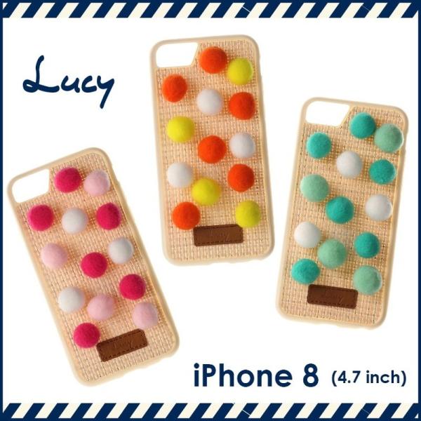 iPhone 8 7 SE2も適合 iPhone6s iPhone6  Lucy ポンポンハイブリッ...