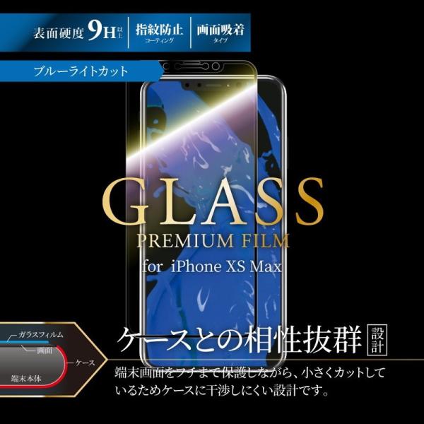 iPhone XS Max ガラスフィルム 液晶保護フィルム GLASS PREMIUM FILM ...