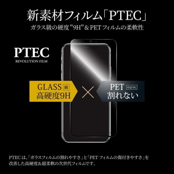 iPhone XS Max 液晶保護フィルム PTEC 9H 全画面フィルム  高光沢 アイフォンx...