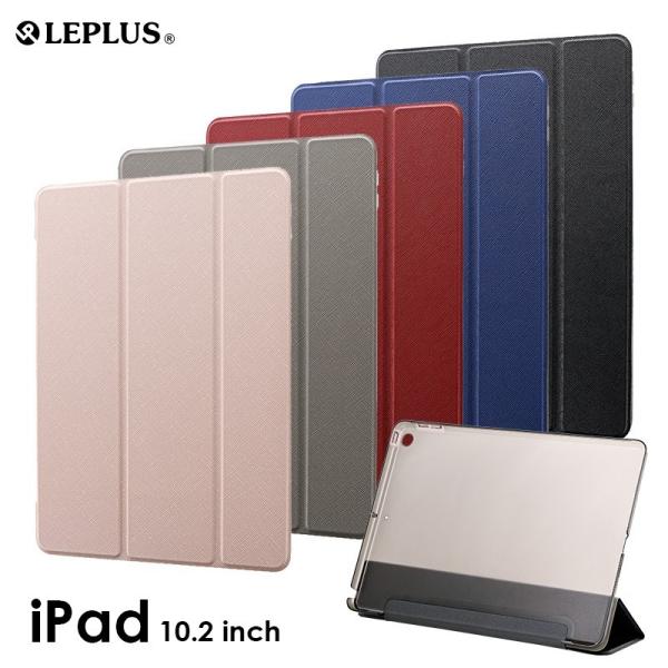 iPad 10.2inch (第7世代/第8世代/第9世代) 手帳型ケース 背面クリアフラップケース...
