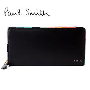 ポールスミス Paul Smith 財布 長財布 ラウンド ファスナー ジップ ストローグレイン 873181 P517 メンズ