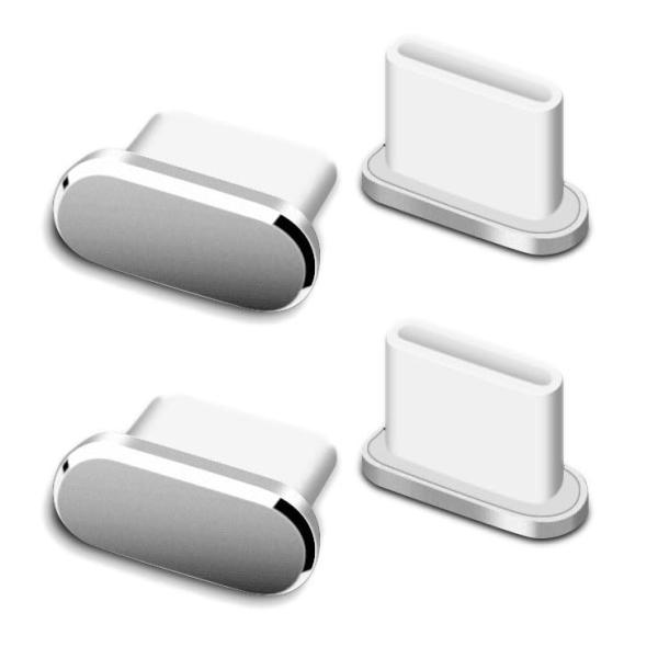 Type-C キャップ コネクタカバー 充電穴キャップ アルミ製 保護 防塵カバー 4個入り アルフ...