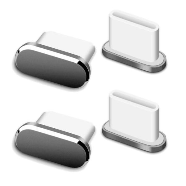 Type-C キャップ コネクタカバー 充電穴キャップ アルミ製 保護 防塵カバー 4個入り アルフ...