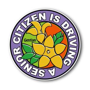 シルバーマーク カーステッカー　女性向け（シールタイプ）母の日敬老の日　高齢者