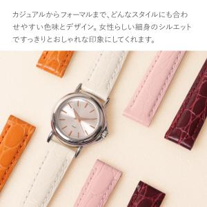 本革 細幅 抗菌防臭 撥水 腕時計ベルト 8m...の詳細画像3