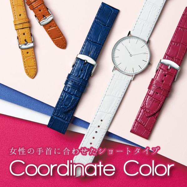 本革 腕時計ベルト 10mm 12mm 14mm 16mm 18mm 20mm ストレート 牛革型押...