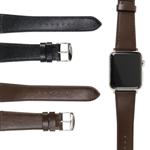 アップルウォッチ バンド 革 レザー カンガルー 高級 ビジネス ベルト applewatch 38...