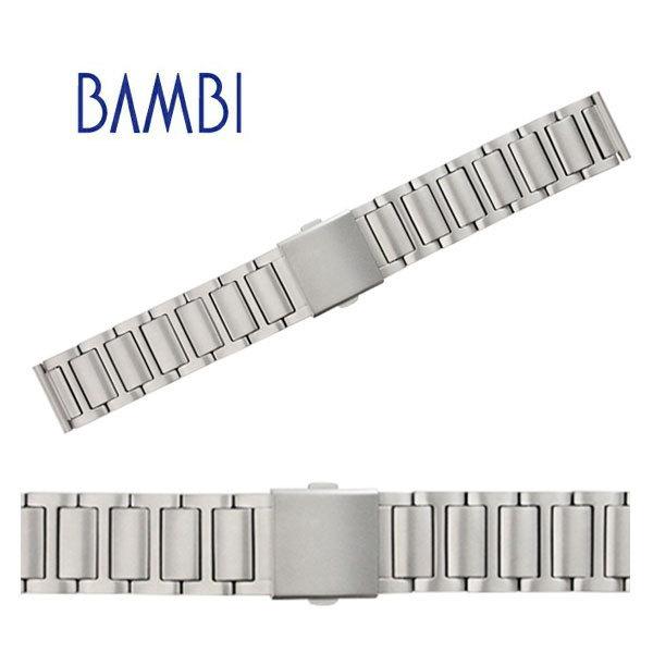 チタン 時計バンド 20mm 22mm 超硬質メッキ サテン ストレート バンビ 軽量 時計ベルト ...