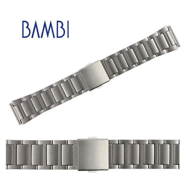 チタン 時計バンド 22mm 24mm 超硬質メッキ サテン テーパード バンビ 軽量 時計ベルト ...