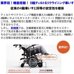 ミキ 車椅子 コンパクト SKR-8 ティルト...の詳細画像5