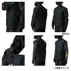 Fox オフロードジャケット Defend Off Road Jacket ベストに変換可 防風 ブラック/XL｜msi1