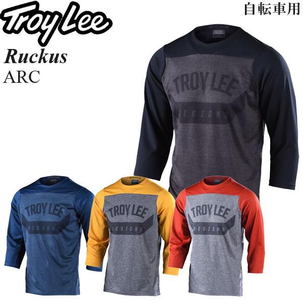 【在庫調整期間限定特価】 Troy Lee ジャージ 七分袖 自転車用 Ruckus ARC ブラッ...