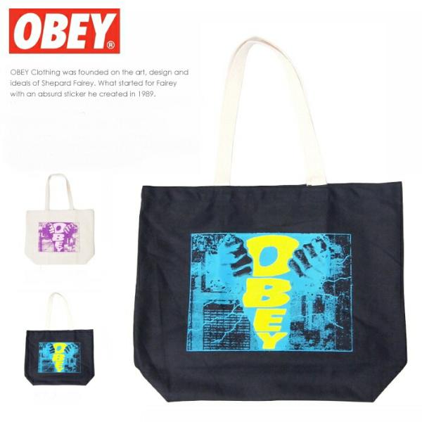 OBEY オベイ トートバッグ バッグ BAG ストリート スケボー グラフィック メンズ men'...