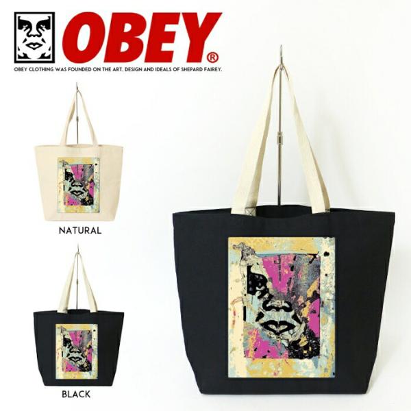 OBEY オベイ トートバッグ バッグ ストリート スケボー グラフィック メンズ men's 正規...