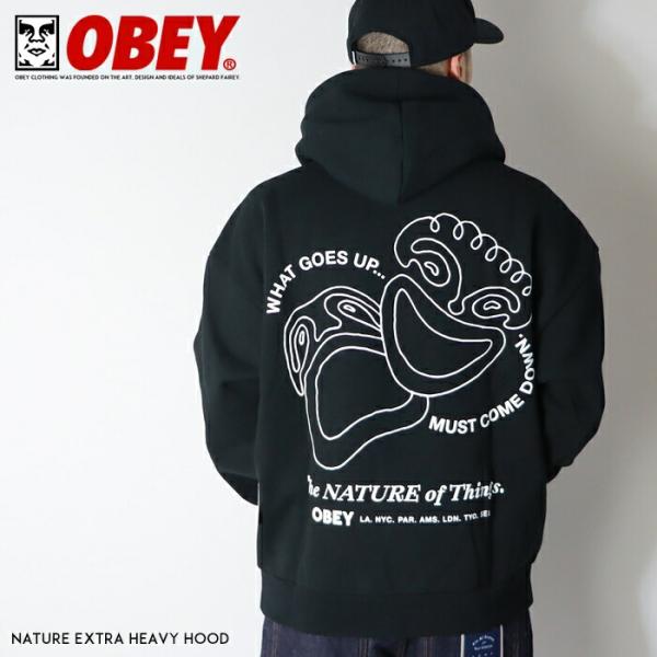 OBEY オベイ パーカー スウェット プルオーバー ビッグシルエット オーバーサイズ グラフィック...