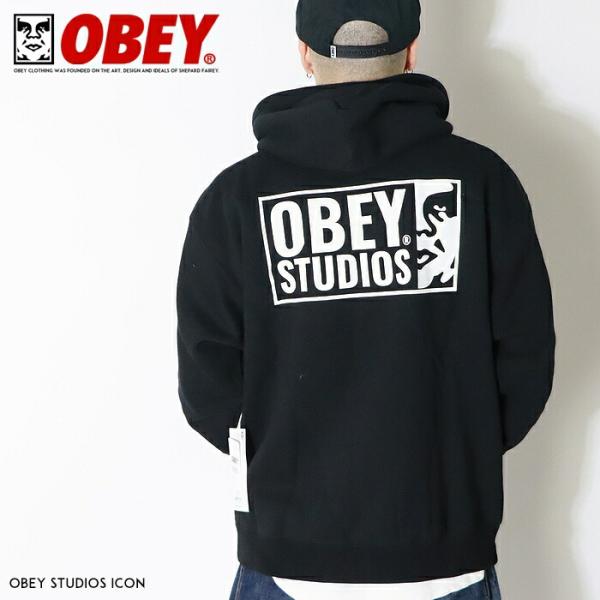 OBEY オベイ パーカー スウェット プルオーバー オーバーサイズ シェパード・フェアリー グラフ...